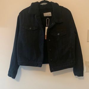 Womens black jean jacket